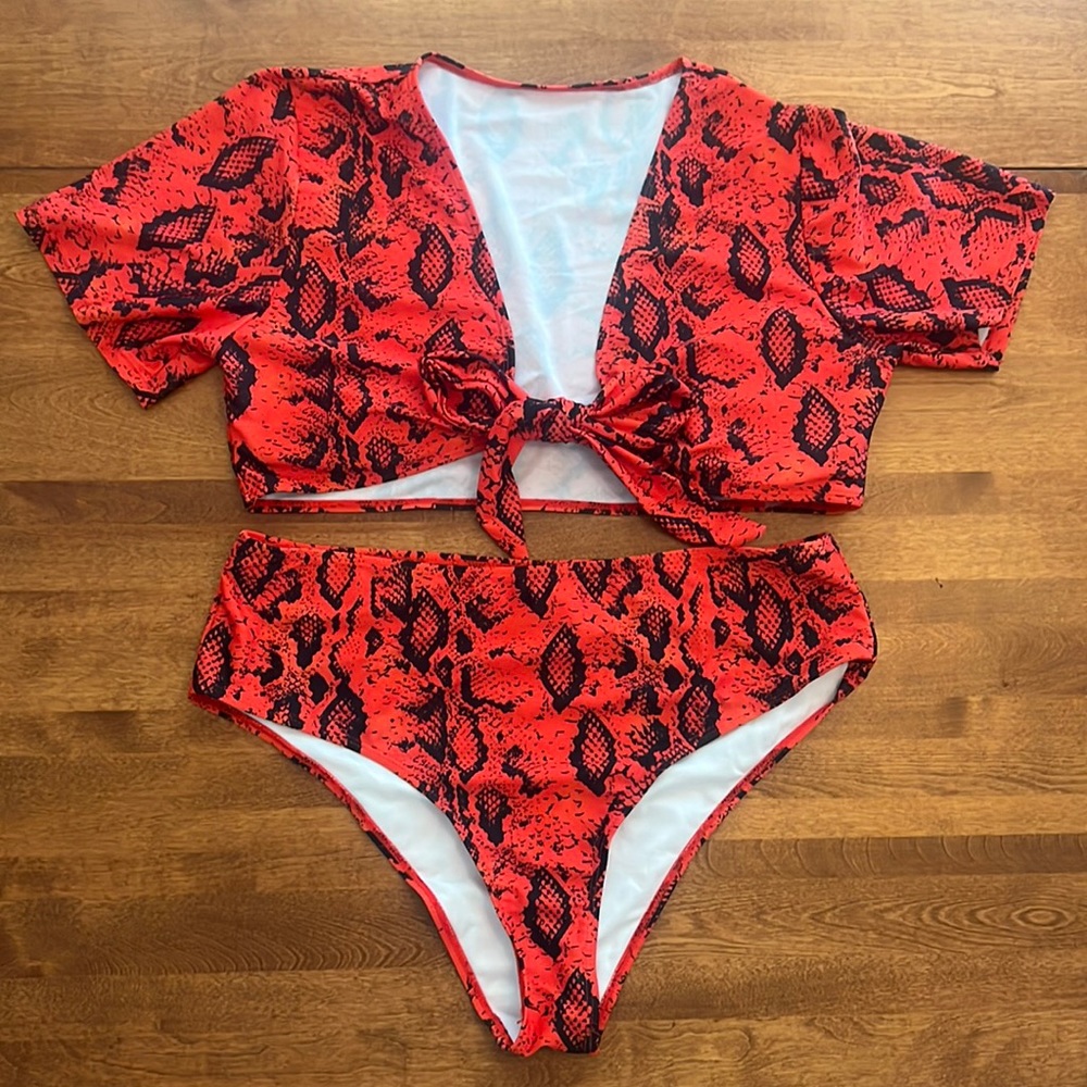 SHEIN Snake print swimsuit